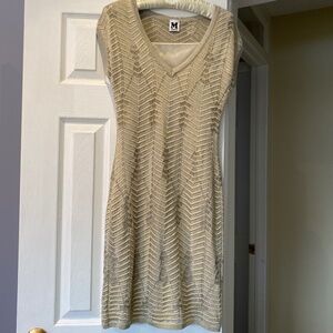 Missoni gold metallic dress, size 38